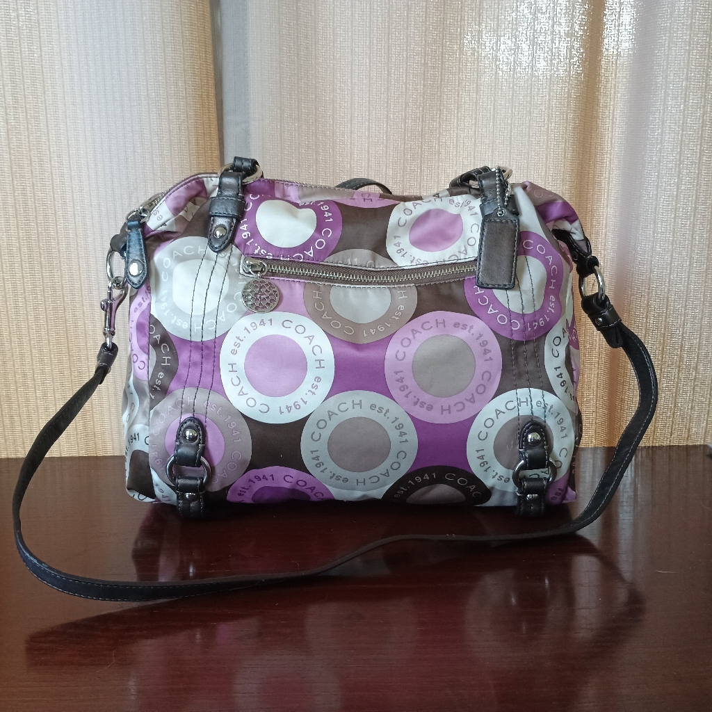 Coach Alexandra Snaphead Signature Print Satchel